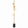 Orion 5 - Globe Marble Base Staggered Floor Lamp