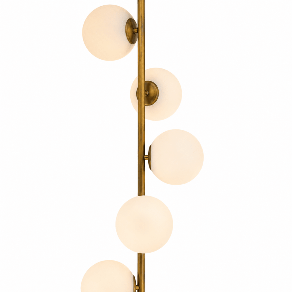 Orion 5 - Globe Marble Base Staggered Floor Lamp
