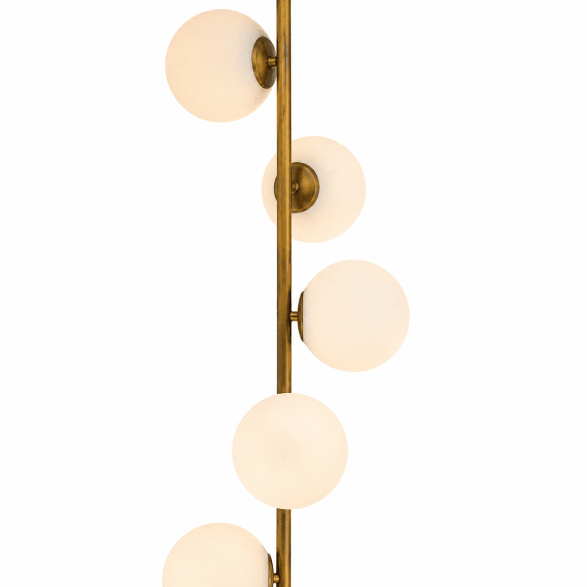 Orion 5 - Globe Marble Base Staggered Floor Lamp