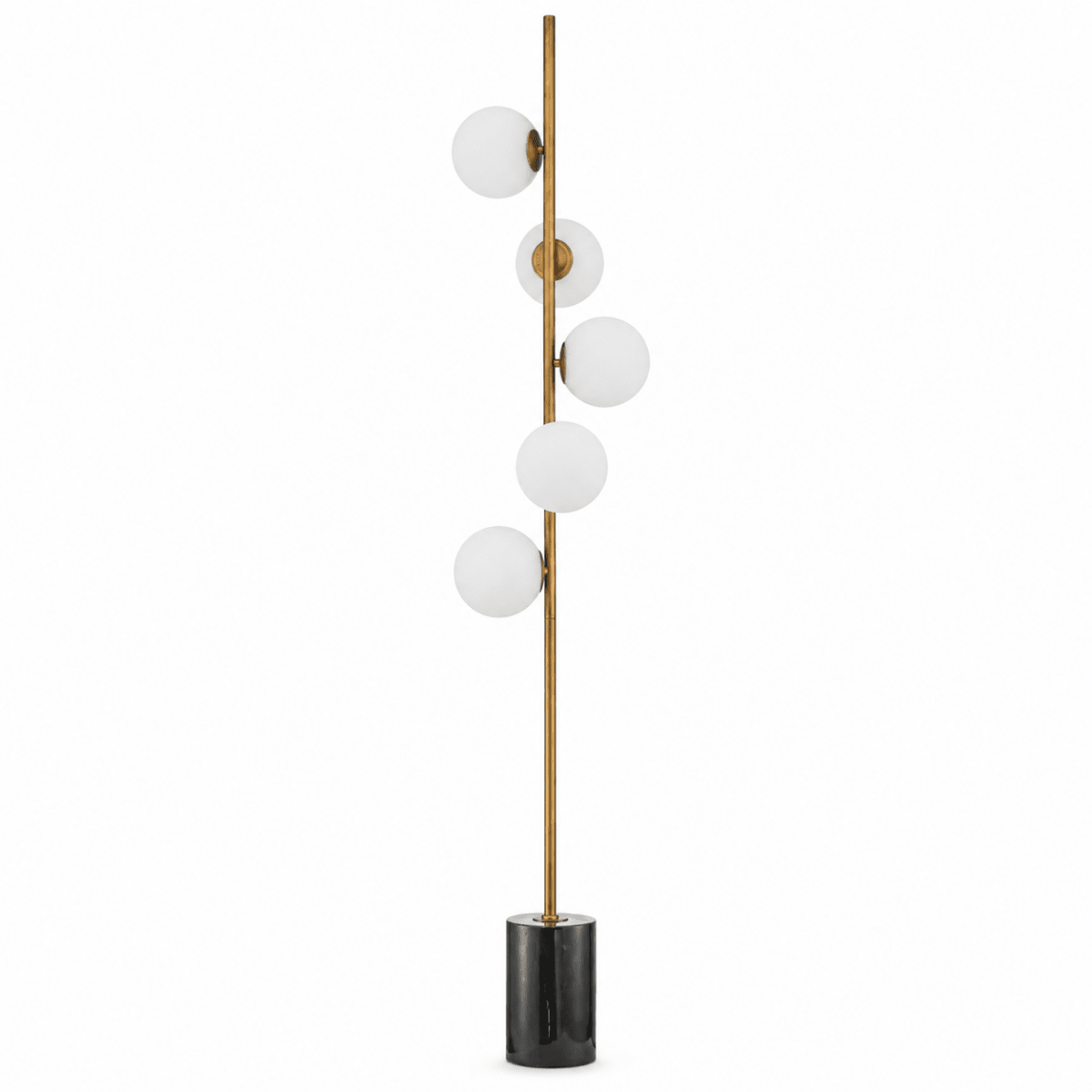 Orion 5 - Globe Marble Base Staggered Floor Lamp
