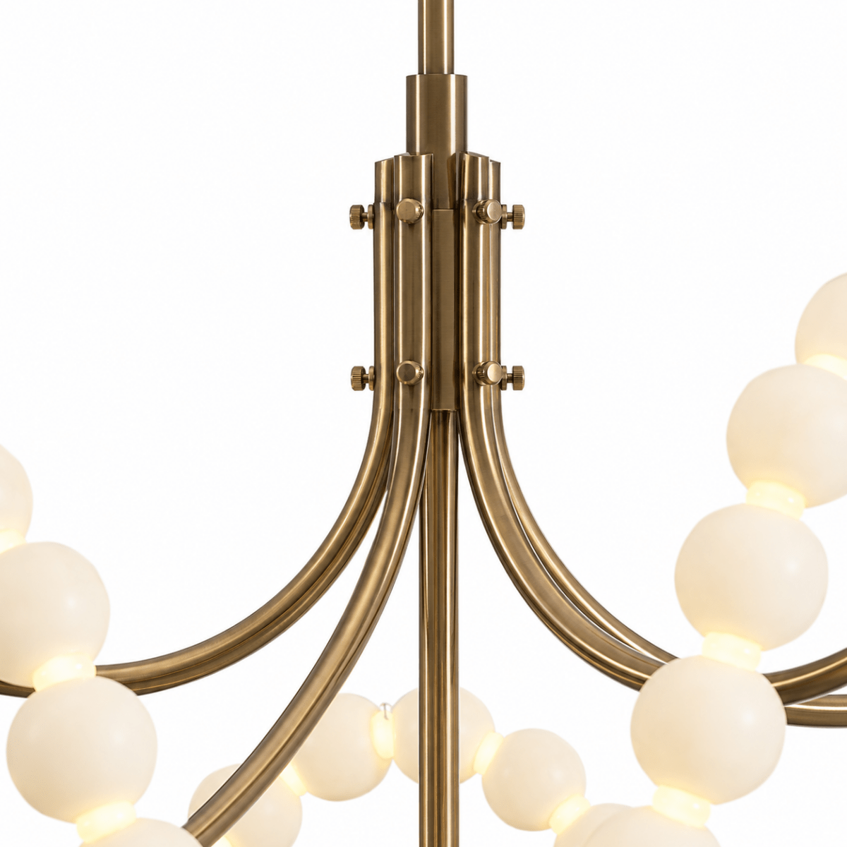 Perla Draped Bead Pearl LED Chandelier