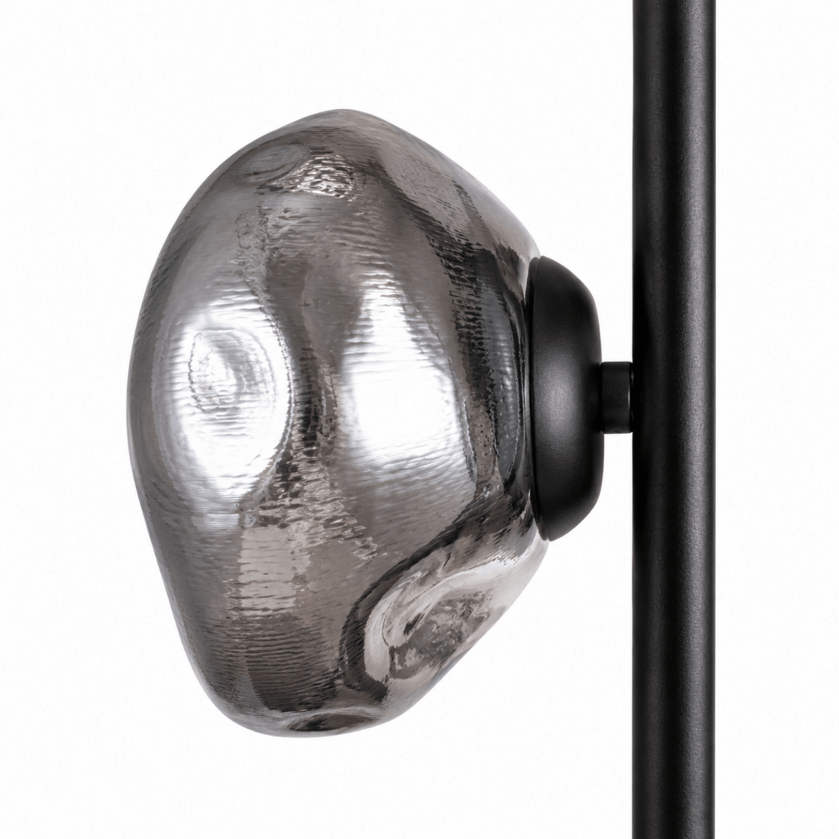 Polara Glass Black Floor Lamp