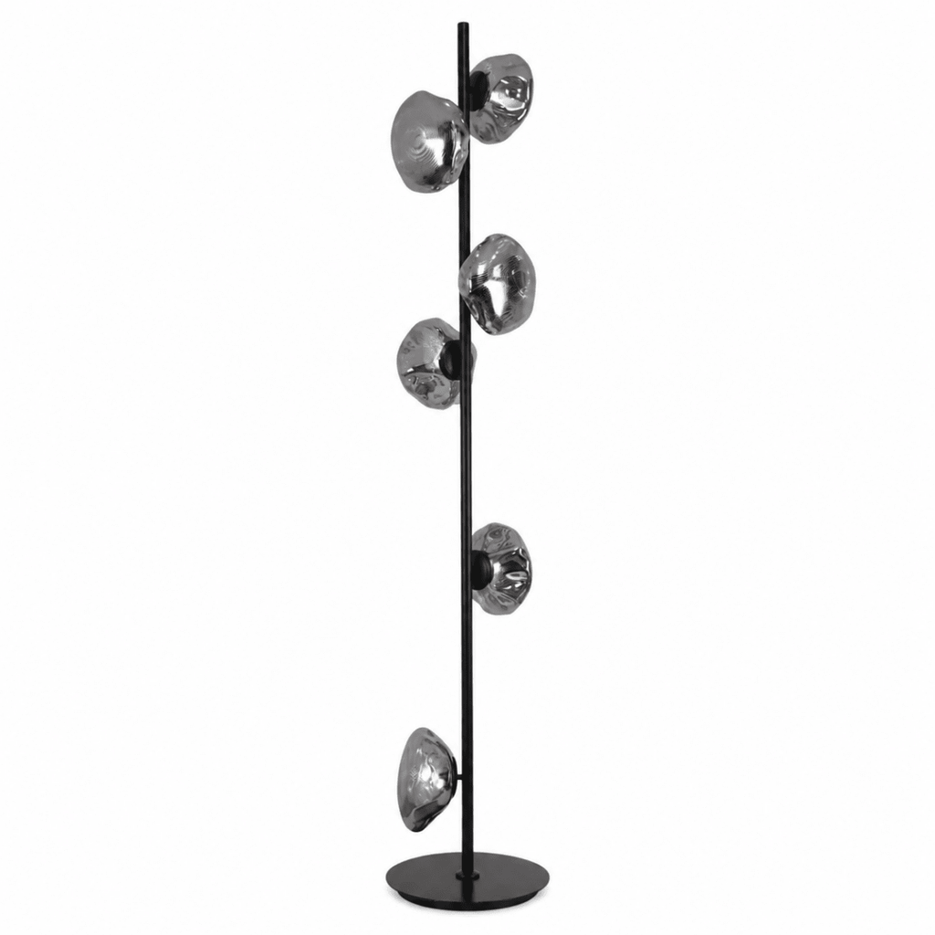 Polara Glass Black Floor Lamp