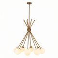 Tangent 33 Inch 6 - Globe Sputnik Chandelier