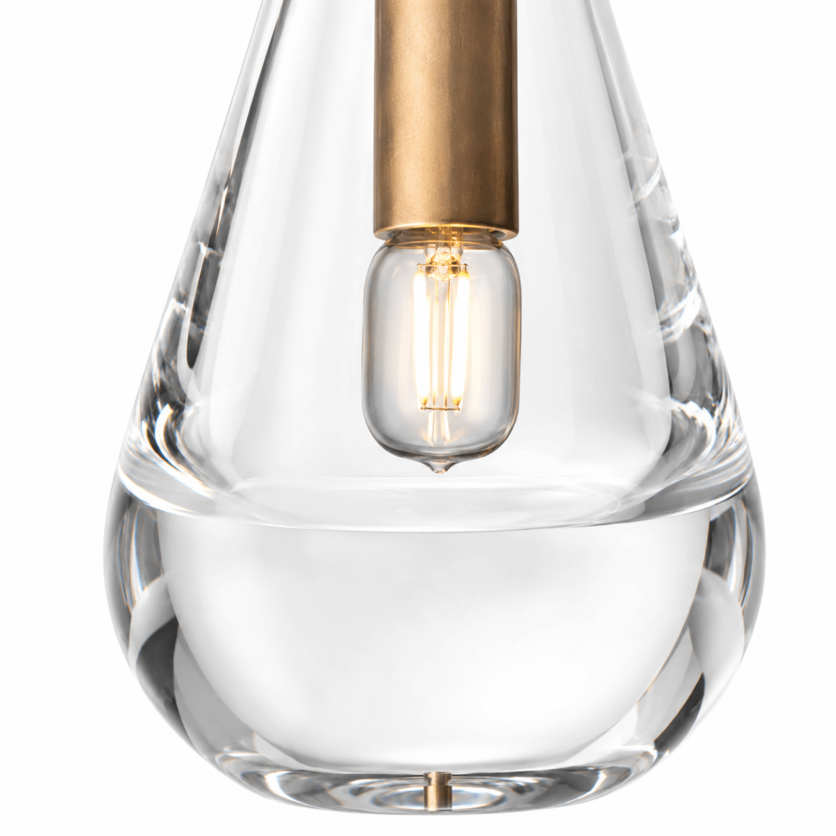 Teara Raindrop Aged Brass Pendant