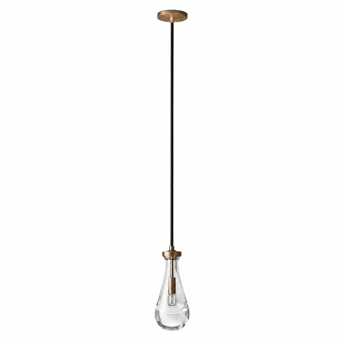 Teara Raindrop Aged Brass Pendant