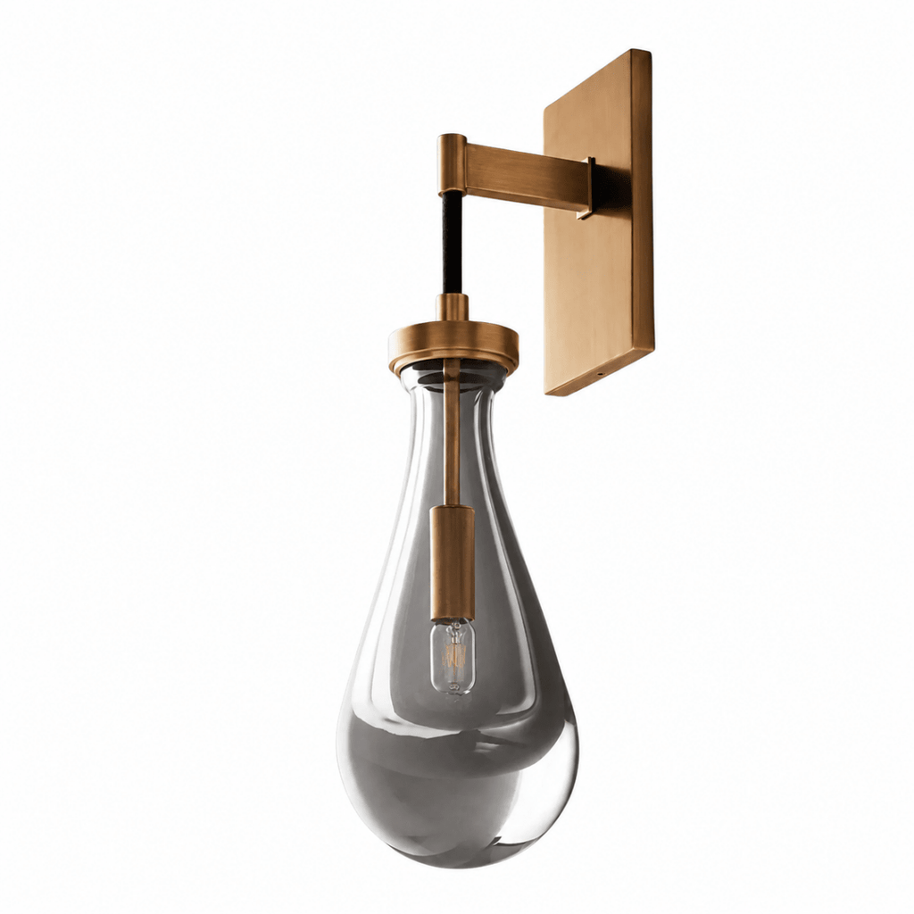 Teara Raindrop Aged Brass Wall Sconce