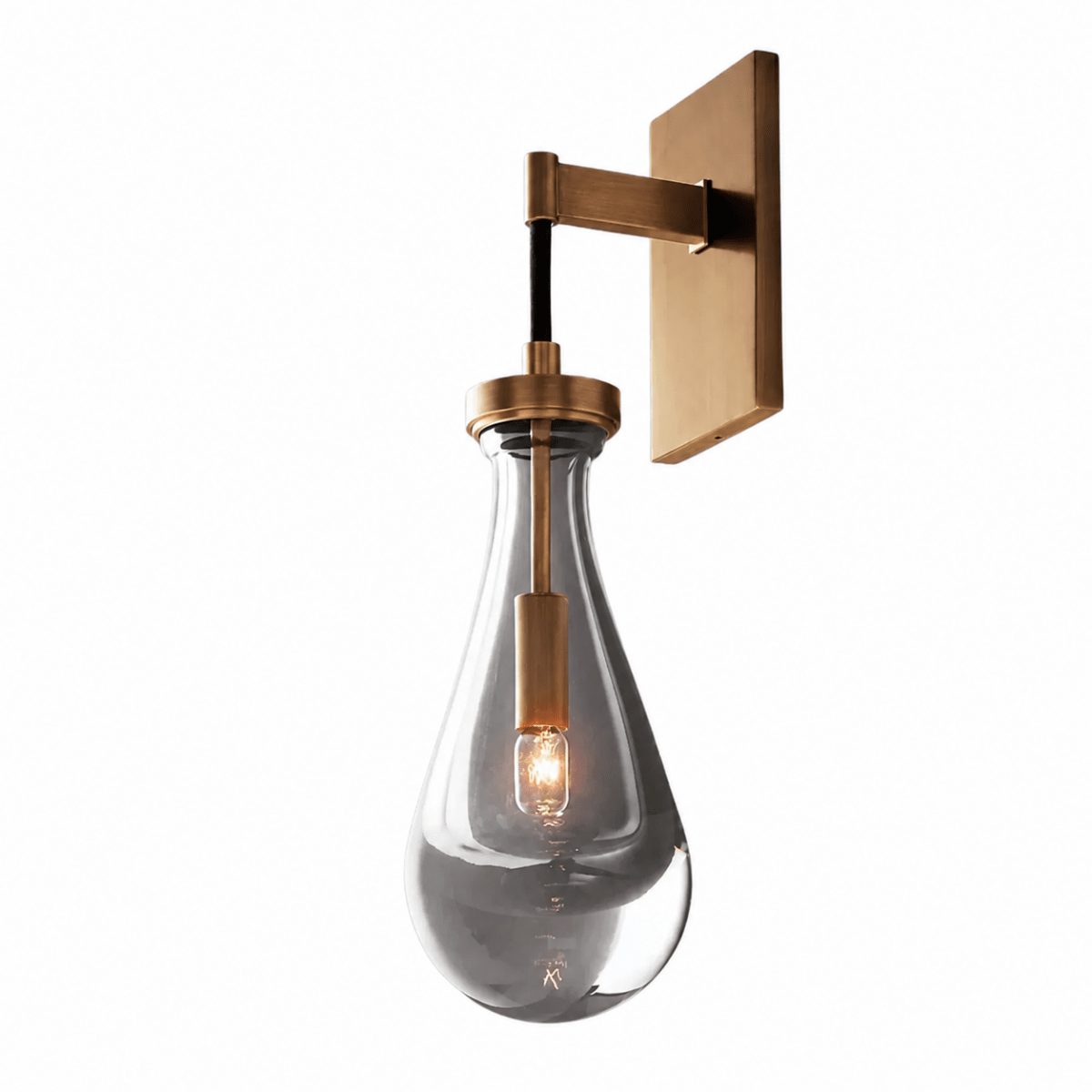 Teara Raindrop Aged Brass Wall Sconce