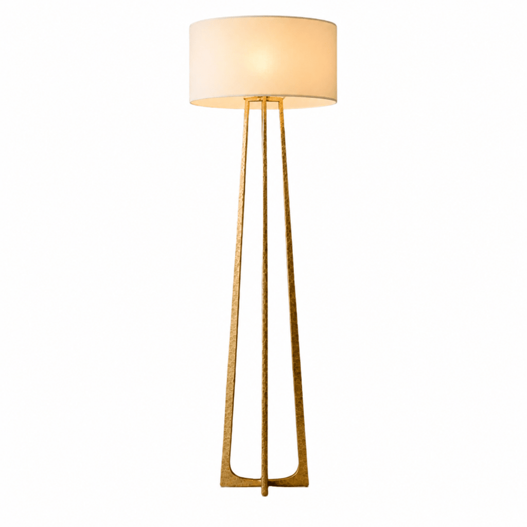 Tressara Aged Brass Hammered Floor Lamp