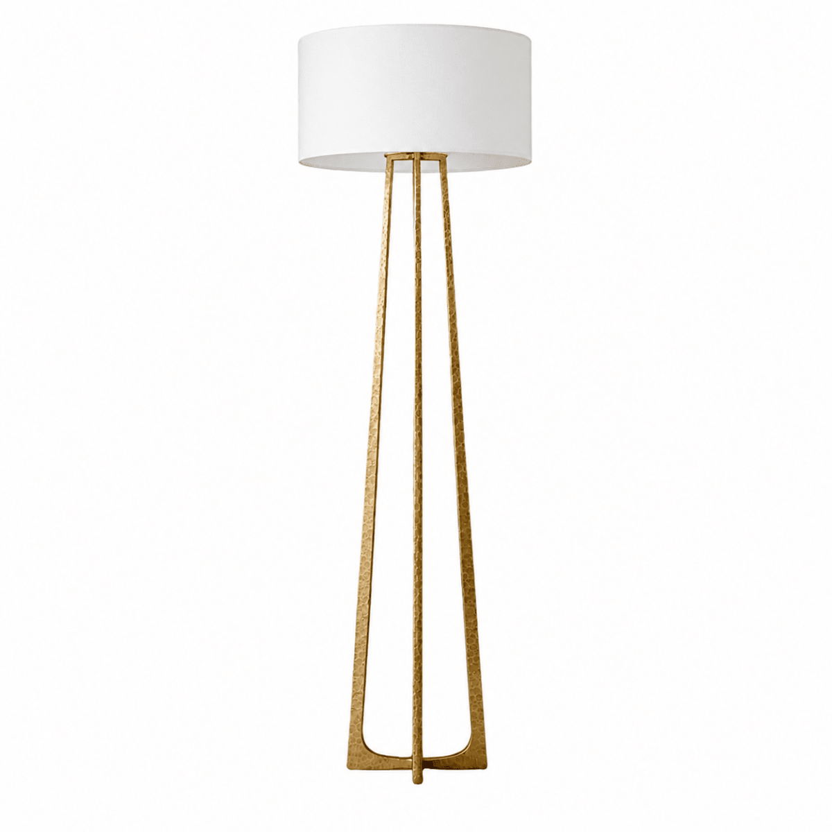 Tressara Aged Brass Hammered Floor Lamp