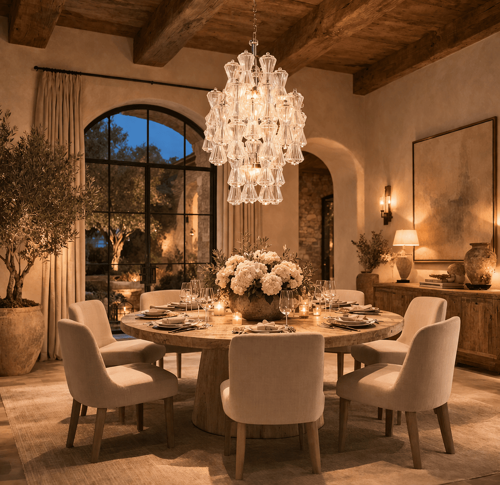 Vega Clear Rainfall 20" Chandelier