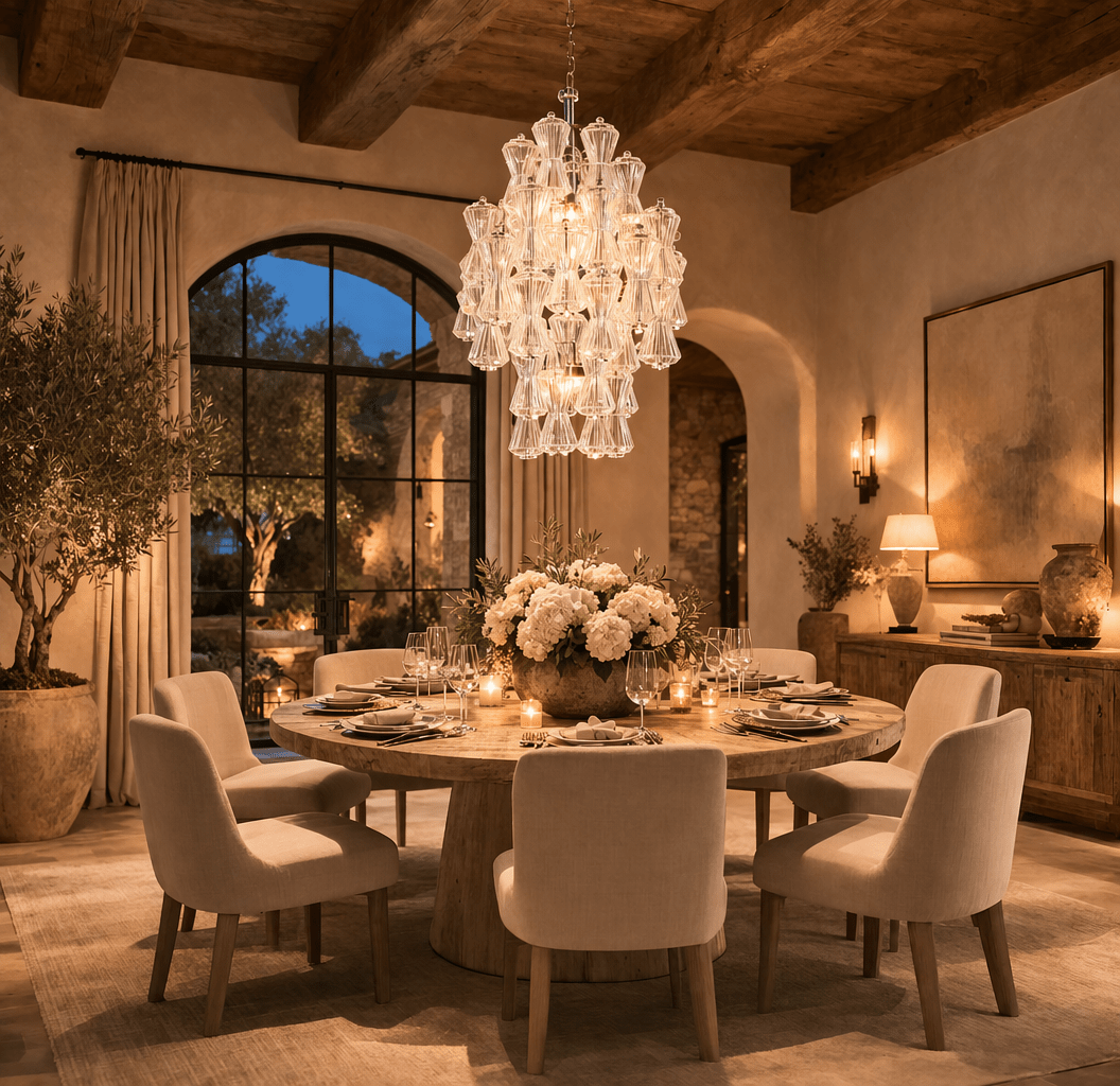 Vega Clear Rainfall 20" Chandelier