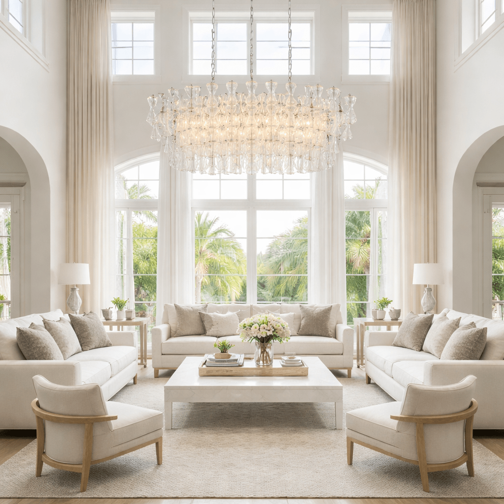 Vega Oval 22 - Light Clear Glass Chandelier