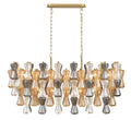 Vega Oval 22 - Light Multi - Color Glass Chandelier