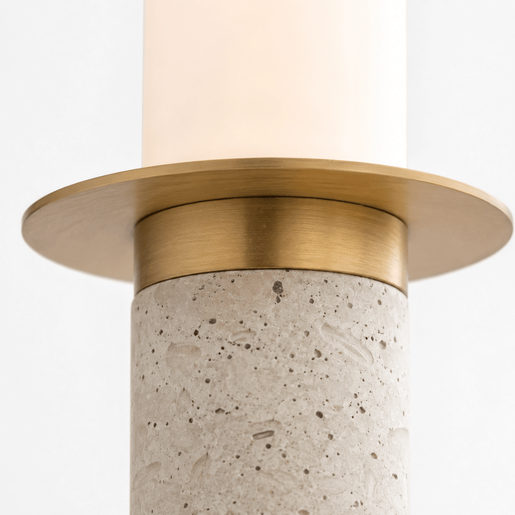 Vertura Cylinder 3-Light Glass Chandelier