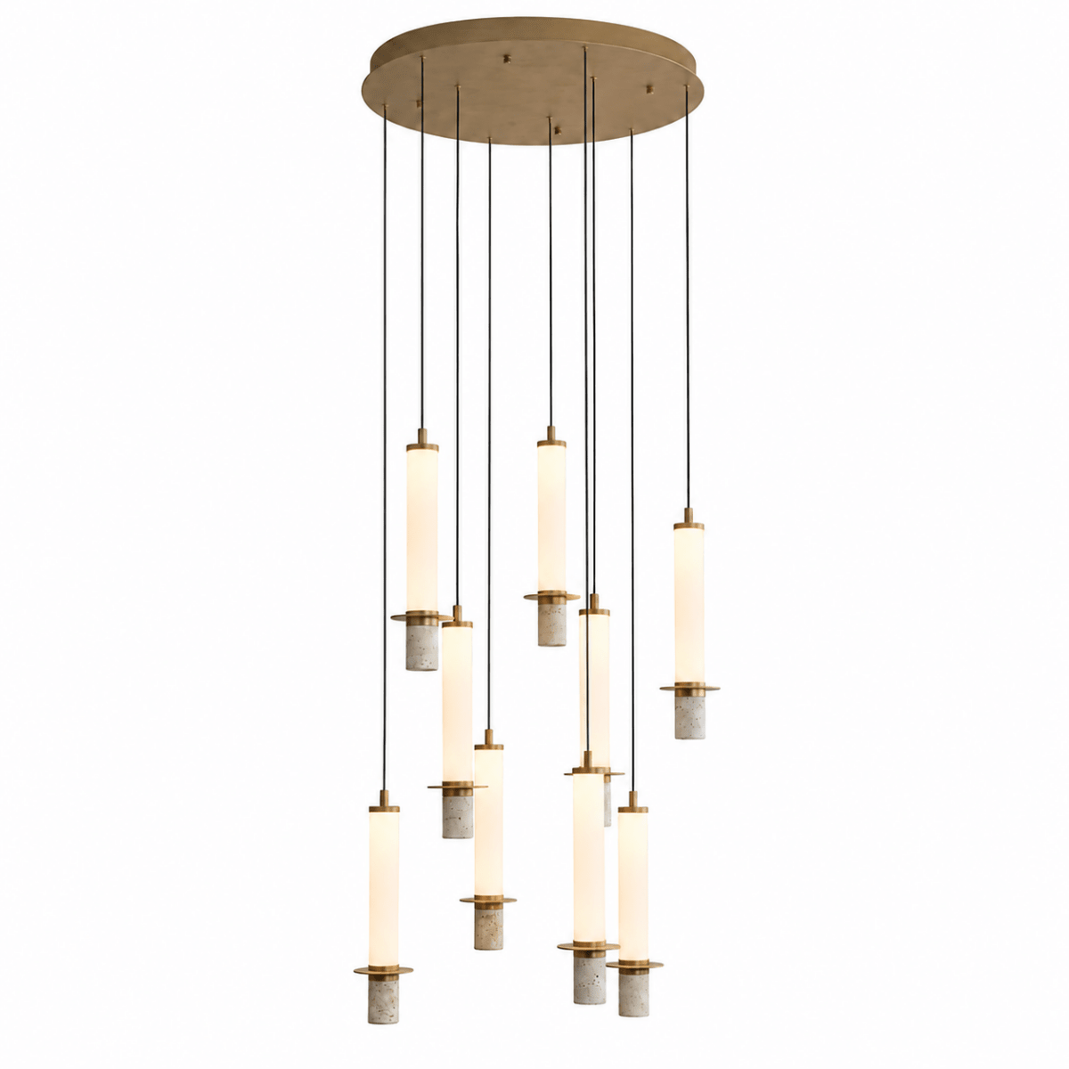 Vertura Cylinder 9-Light Glass Chandelier