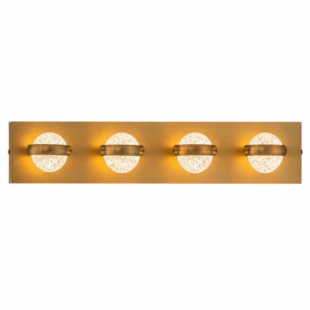 Weston 4 - Globe Aged Brass Led Vanity Light