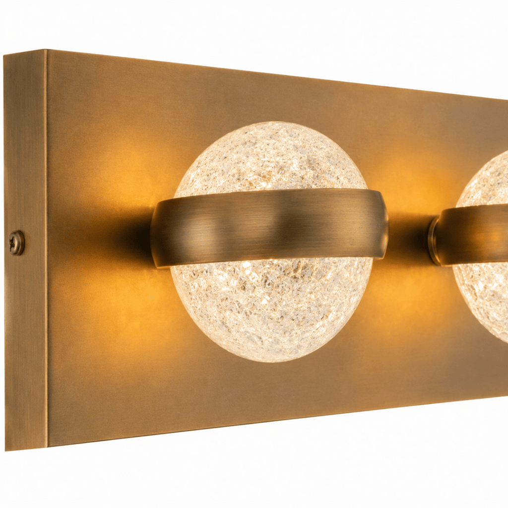 Weston 4 - Globe Aged Brass Led Vanity Light