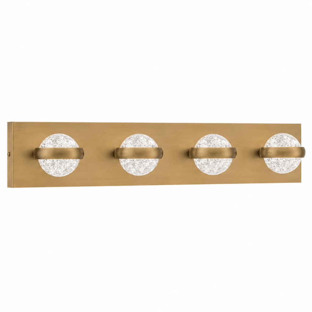 Weston 4 - Globe Aged Brass Led Vanity Light