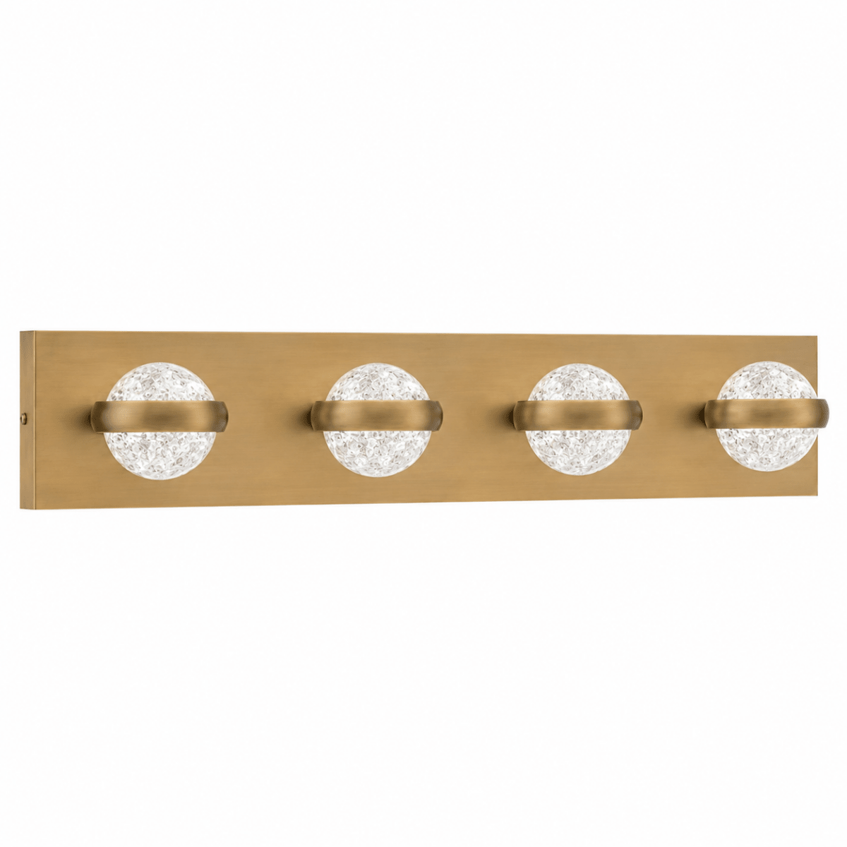 Weston 4 - Globe Aged Brass Led Vanity Light