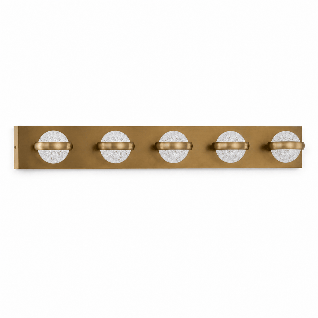 Weston Globe Aged Brass Vanity Light